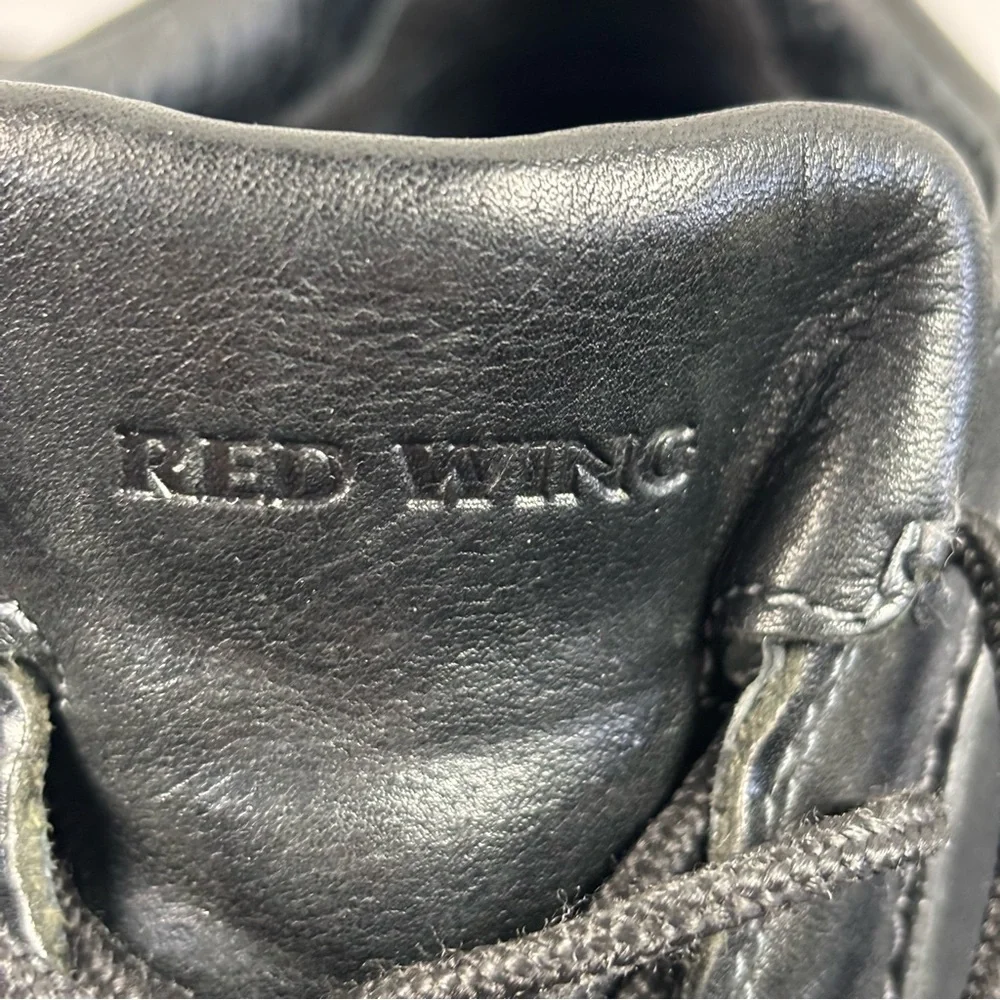 Red Wing Black Leather Slip And Oil Resistant Ankle Boots Work 4968 Men's 9EE